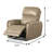 35.4" W Contemporary Power Recliner, Beige-1379424455