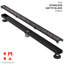 Drain de douche à grille linéaire 48 "avec crépine et crochet de levage - Drain en acier inoxydable moderne pour douches de salle de bain-72476516