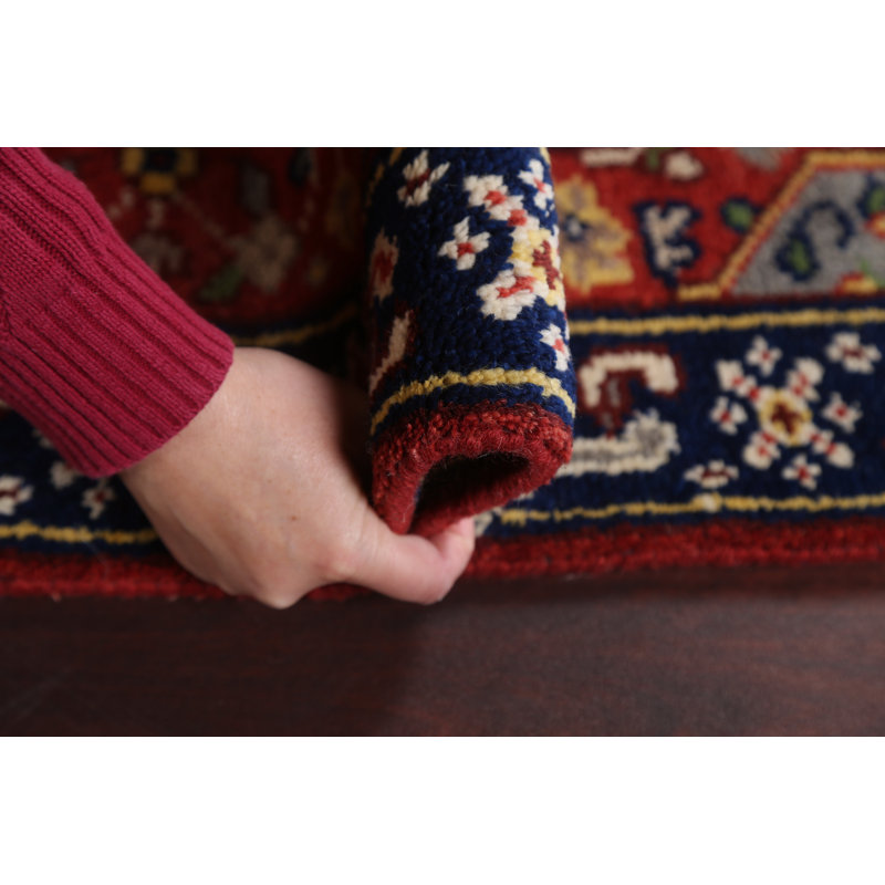 Tapis de couloir rouge Heriz Serapi
