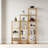 5-tier Glass Bookshelf, Tempered Glass Display Shelf, Modern Open Shelf Bookshelf, Slim Shelving Unit Bookcase For Living Room, Home Office, Bedroom, Golden-1693483677-1681595701