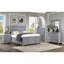 Commode de style transitionnel 1Pc Commode à 5 tiroirs et boutons ronds en feutre avec glissières à roulement à billes