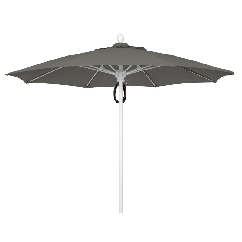 Parasol de marché 9 pi Prestige, Blanc, Gris anthracite Sunbrella®