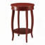 Table d'appoint ronde rouge avec tablette inférieure-508947815