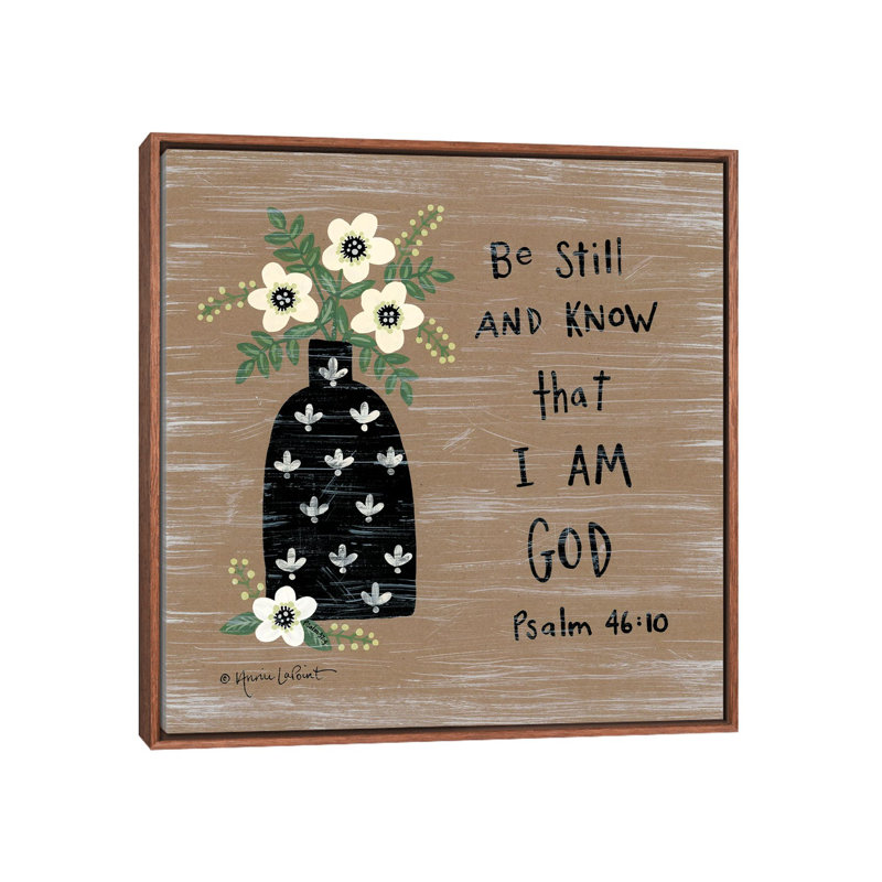 Joyful Wishes by Annie LaPoint - Print on Canvas, 66.04 cm H x 66.04 cm W, Brown Floater Frame
