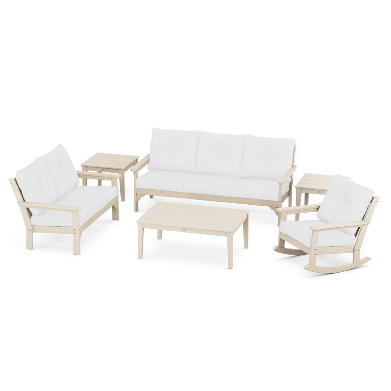 Vineyard 6-Piece Deep Seating Set, Sand, Natural