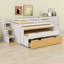 Lit mezzanine fonctionnel avec lit gigogne, bureau coulissant et tiroirs de rangement-436897034-436897045