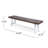 Eules 17.5" H x 63" W Solid Wood and Metal Outdoor Dining Bench-100638430