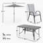 Ensembles de salle à manger de patio modernes, métal durable et filet, expérience extérieure relaxante