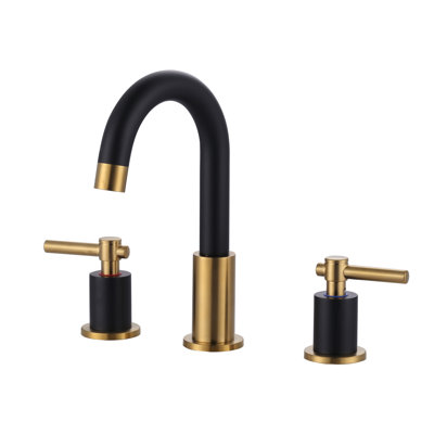 2-handle Bathroom Faucet with Drain Assembly