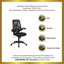  Fauteuil de bureau ergonomique en filet à haut dossier réglable à 2 palettes