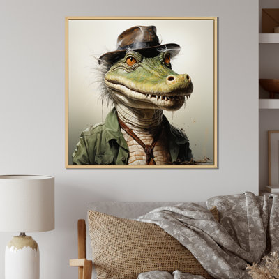 «Alligatorin» de campagne, art mural crocodile
