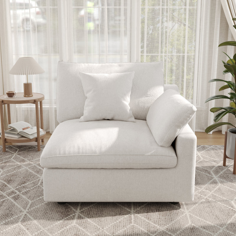 Fauteuil de chambre Kyna, Blanc