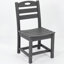 Ensemble bistro de patio en PEHD gris anthracite 3 pièces avec table ronde et 2 chaises
