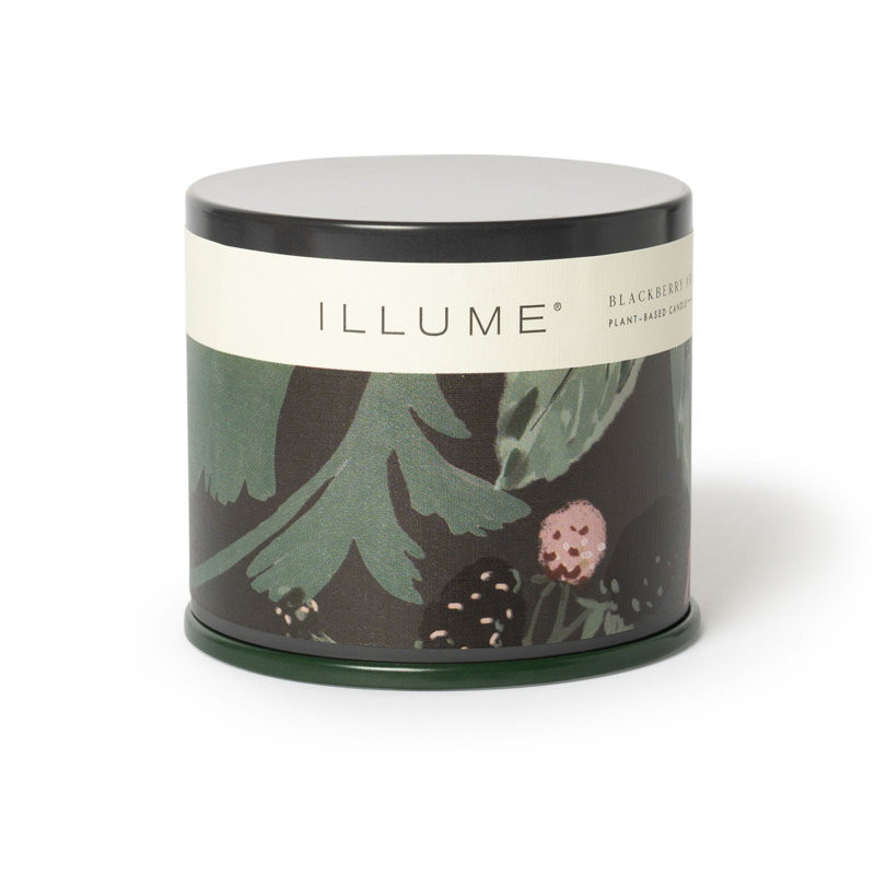 ILLUME Beautifully Done Essentials Blackberry Absinthe Statement Glass Scented Candle, Vanity Tin