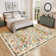 Farmhouse Floral Machine Washable Rug with Non Slip TPR Backing Soft Thin Foldable Mat Botanical Butterfly Printed Carpet Low Pile Non Shedding Carpet