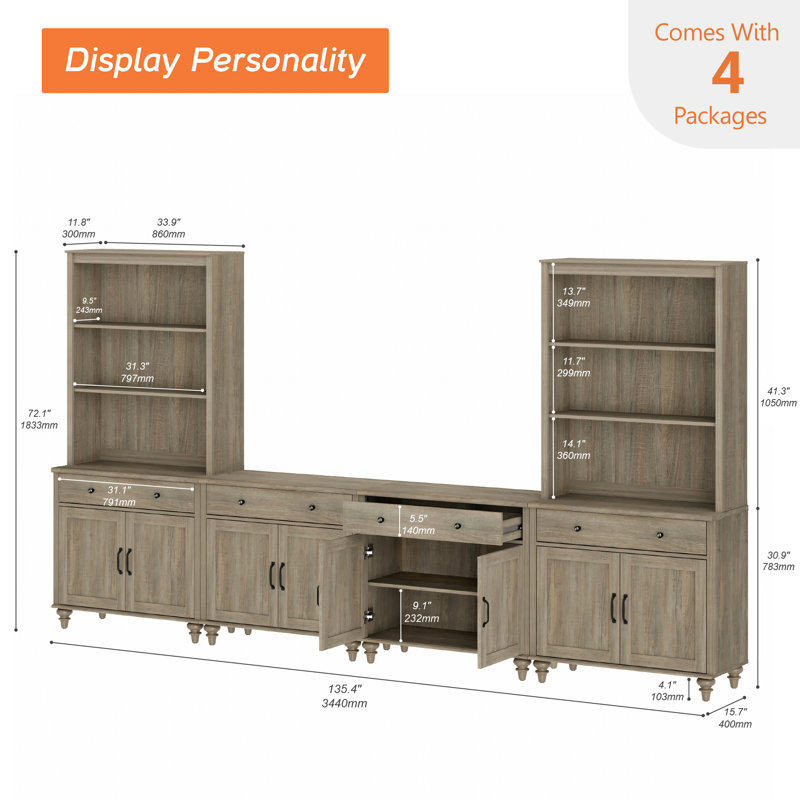 Buffet Corretta, Gris délavé