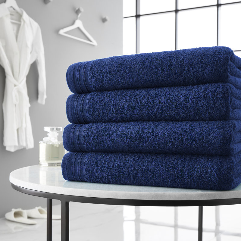 4pk Wilsford Bath Sheet 75x135, Royal Blue