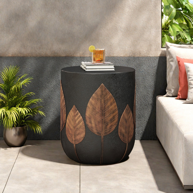 Outdoor Lightweight Concrete Side Table