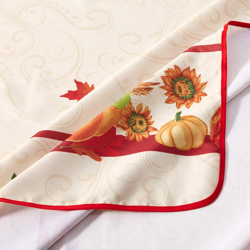 Nappe automne avec citrouille, L 102 po x l 60 po