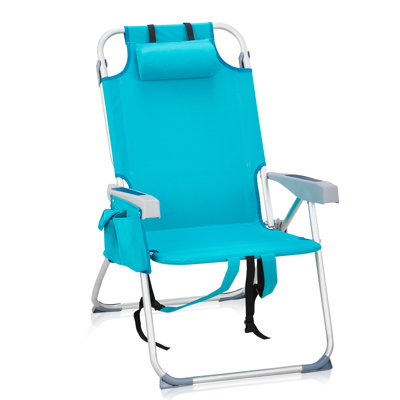 Chaise de plage pliante en aluminium à motif citron