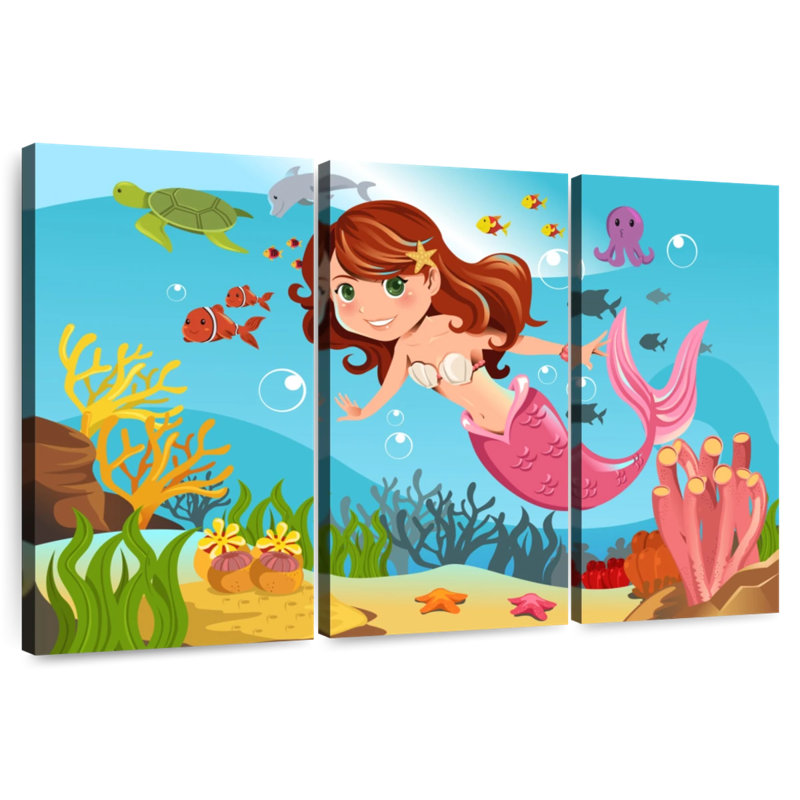 Ashelle sirène sous-marine, H 20 po x l 33 po