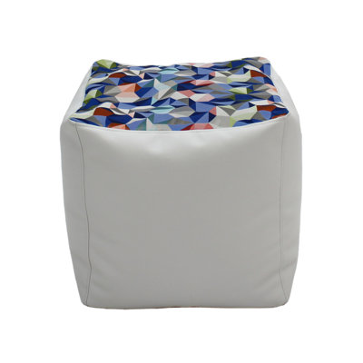 SoftScape Faux Leather Pouf