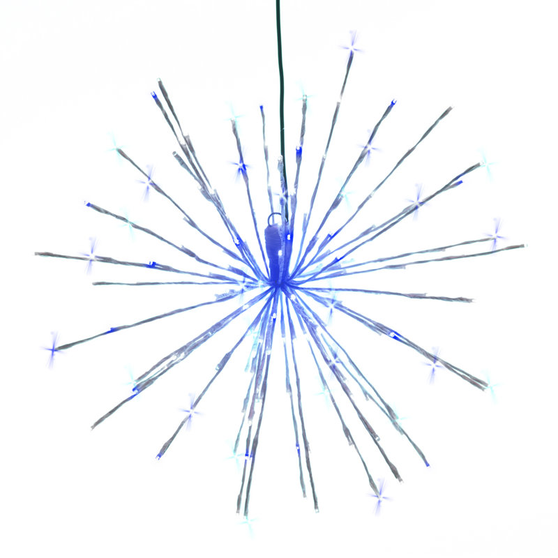 200 lanternes 200 lumières, Blanc pur / bleu, H 24 po x L 24 po x l 24 po