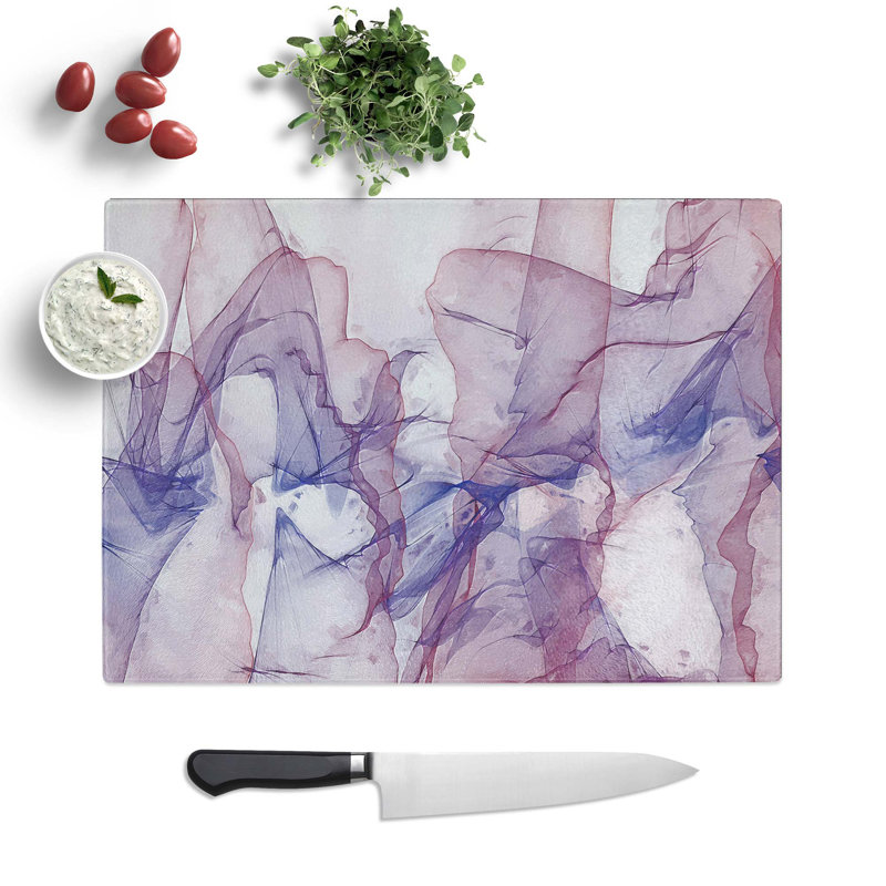 Glass Gentle Movement in Abstract Chopping Board, 28.5 cm W x 20 cm L