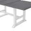 Ensemble de table de salle à manger à tréteaux extensible 76,9 pouces avec rallonge amovible TopMAX 6 pièces, ensemble de table de cuisine avec chaise d'appoint rembourrée et banc, blanc et gris