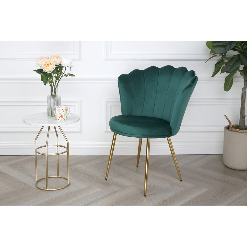 Daisy - Velvet Chair with Back-Rest, Green