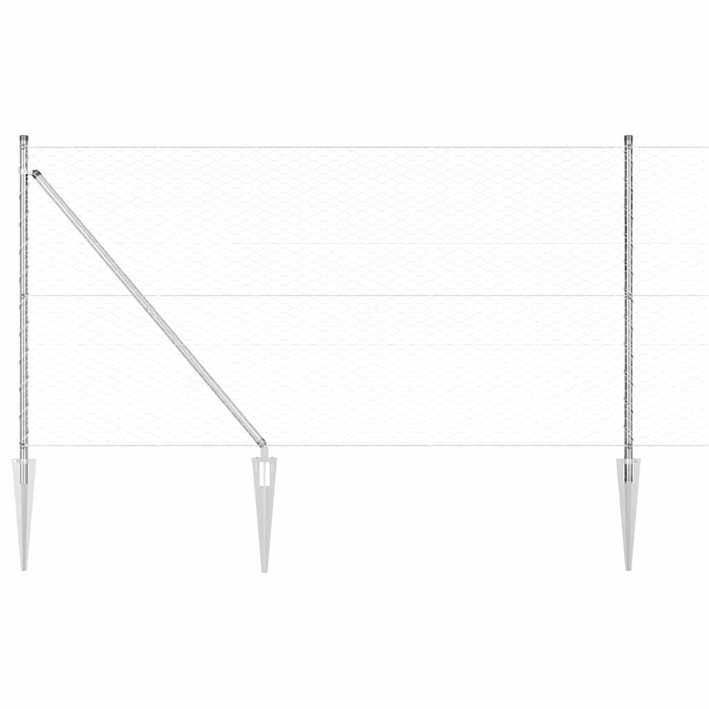 Vidaxl Fence With Posts PVC-Coated Steel