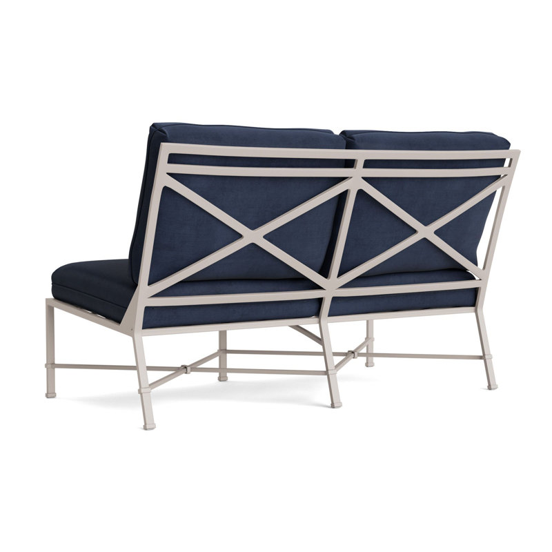 Venetian Outdoor 2 - Seat Loveseat, Dove, Fusion Neptune