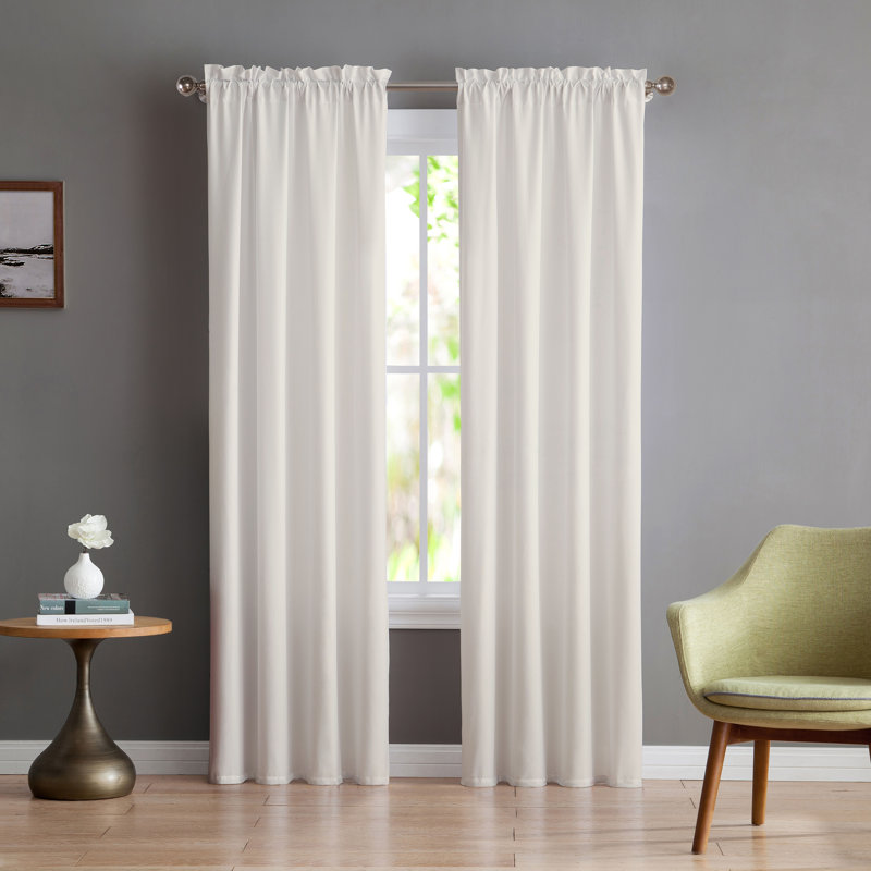 Colvert Semi Sheer Curtain Single Panel, 42" W x 84" L, Ivory