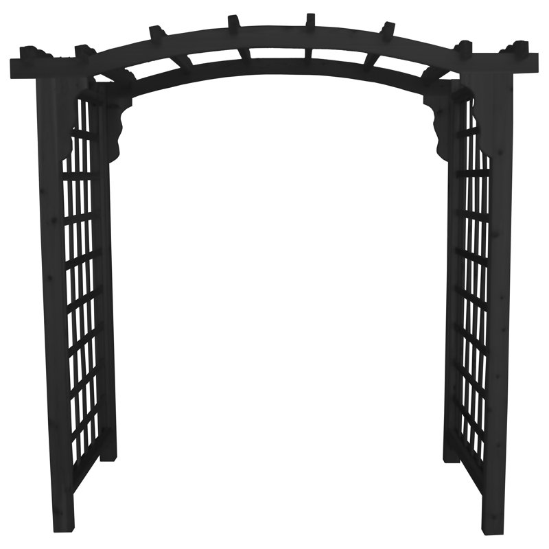 4 pi Tonnelle en cèdre Cambridge, H 88 po x l 60 po x P 47 po, Teinture gris anthracite
