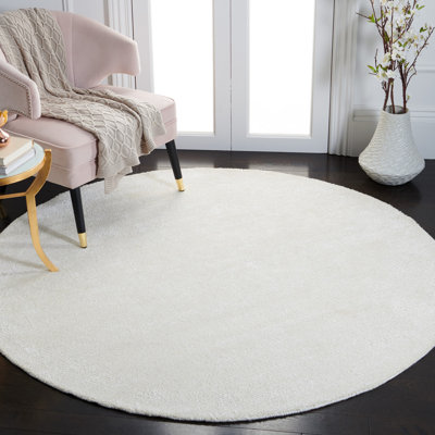 Tapis ivoire touffeté à la main Mersudin
