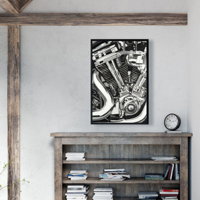 "Mécanisme d'une moto" sur toile