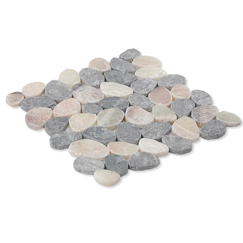 Carreaux de mosaïque en pierre naturelle, Mélange de quartz gris cendré