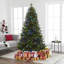 Arbre de Noël artificiel épinette vert traditionnel avec lumières multicolores-107495520