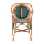 Bali & pari Mattie Rattan Bistro Chair - Chaise de salle à manger de style café tissée à la main avec accoudoirs courbés pour cuisine ou salon intérieur / extérieur-2111363966
