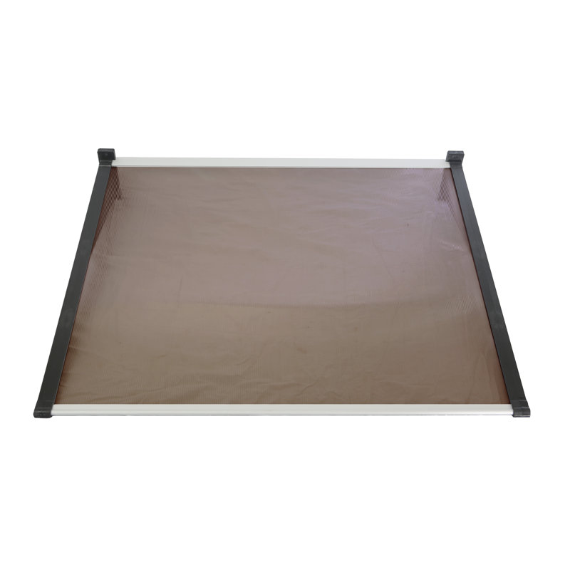 DVP 47.24'' W x 11.22'' D Polycarbonate Cover Retractable Door / Window Awning, Bronze