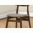 Dining Chair, 32" Height, Set Of 2, Side, Upholstered, Kitchen, Dining Room, Dark Walnut, Beige Fabric, Modern