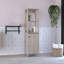 Armoire à linge St. Clair, deux tablettes intérieures, deux tablettes ouvertes, une porte-275084746