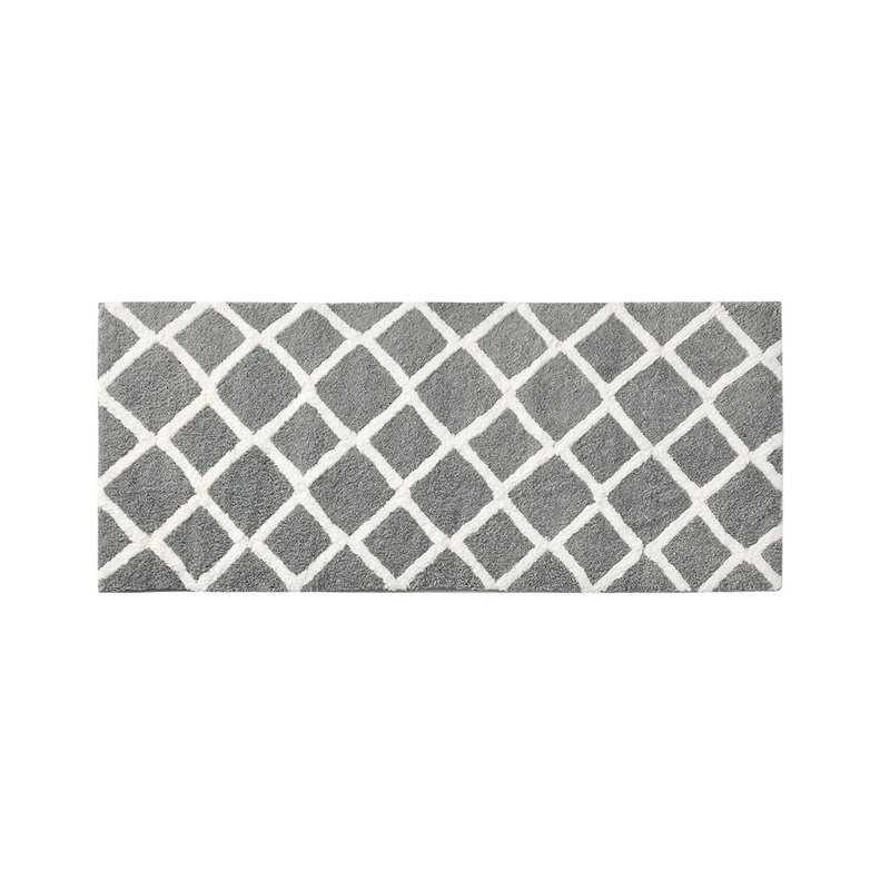Tapis de bain réversible en microfibre touffetée à poils longs, Tapis de couloir 2 pi x 5 pi