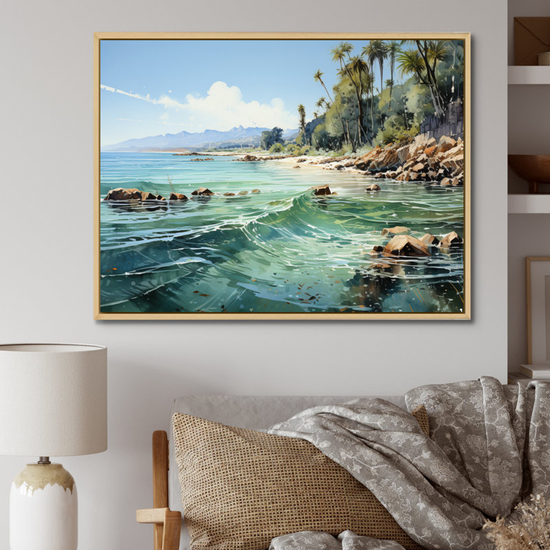 Vietnam Tropical Paradise - Imprimé, H 12 po x l 20 po x P 1 po, Cadre naturel flottant