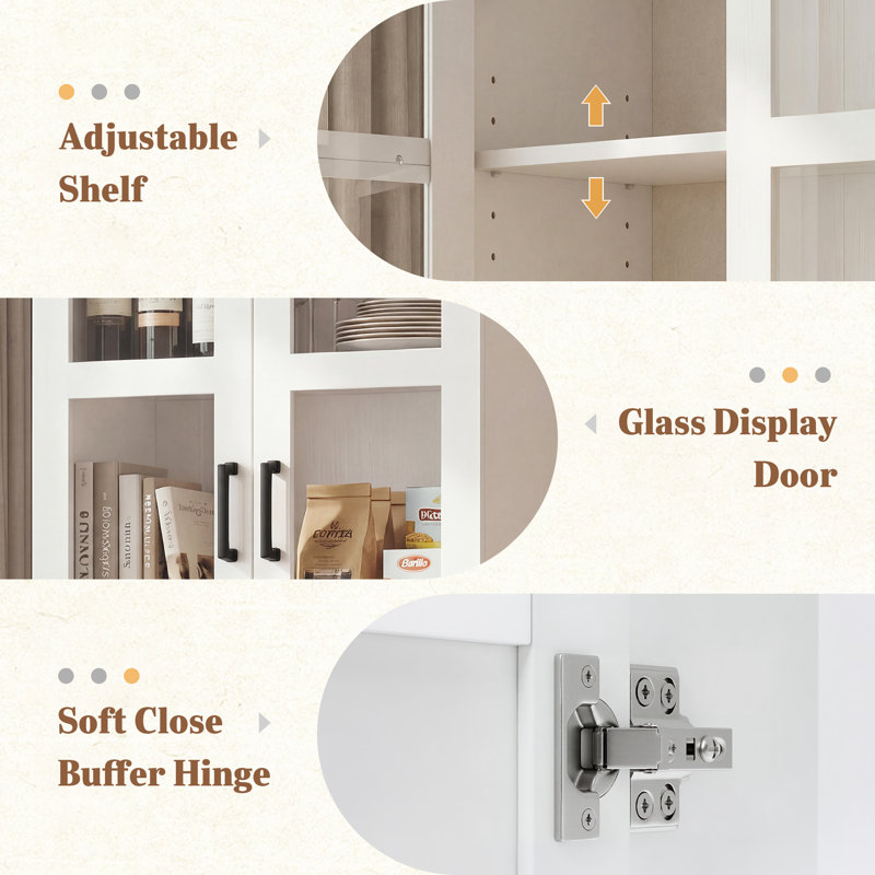 Bibliothèque 79,7 "de hauteur, WHITE