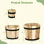 Ensemble de 3 pots à fleurs en bois pour l'extérieur avec cadre en bois d'acacia