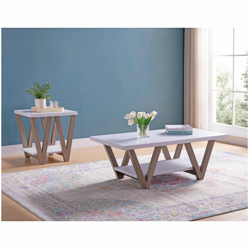 Table de bout moderne 2 pièces Taupe