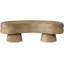 Banc rembourré en velours beige Zenna-1821666960