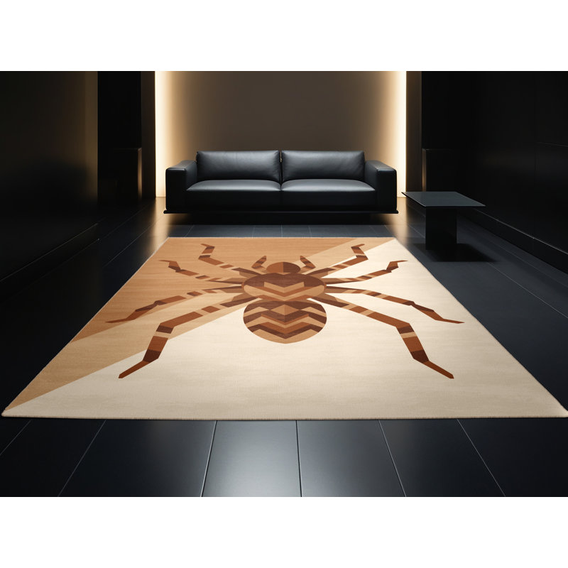 Tapis lavable à la machine Pavli Tarantula, 6 X 9