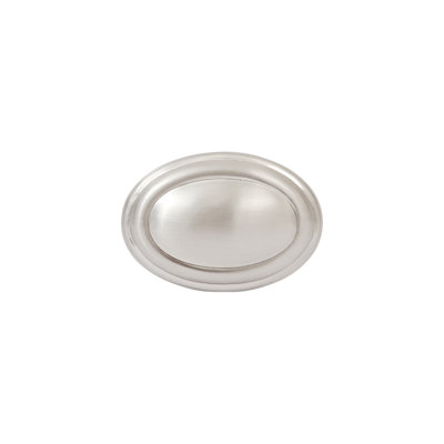 Poignée ovale en nickel satiné de 1-1 / 2 po de longueur